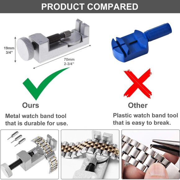 Watch Repair Kit Watch Tool Kit with Watch Link Pin Remover Tools - Picture 4 of 7